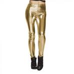 Metallic legging goud, Verzenden, Nieuw, Feestartikel