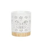 Aroma-oliebrander Wit Uitgesneden Vlinder, Nieuw