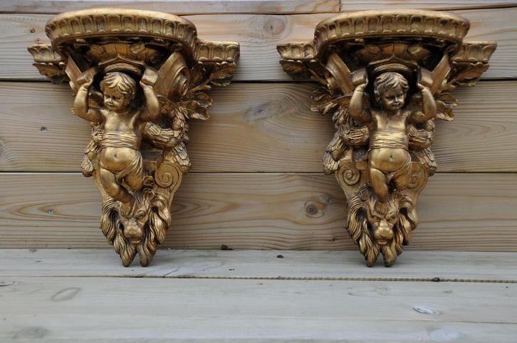 Set wandornamenten-consoles, polystone, dragende, Huis en Inrichting, Woonaccessoires | Wanddecoraties, Ophalen of Verzenden