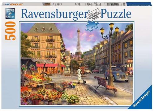 Wandeling door Parijs Puzzel (500 stukjes) | Ravensburger -, Hobby en Vrije tijd, Denksport en Puzzels, Nieuw, Verzenden