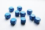 Blanco Dobbelstenen 16mm - Blauw (10 stuks) | Spellenrijk -, Nieuw, Verzenden