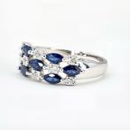 Zonder Minimumprijs - Ring Verguld Saffier - Topaas - 18kt, Sieraden, Tassen en Uiterlijk, Ringen, Nieuw