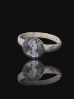 Oud-Romeins Stunning & Rare Constatinus I Seal Ring (Zonder, Antiek en Kunst