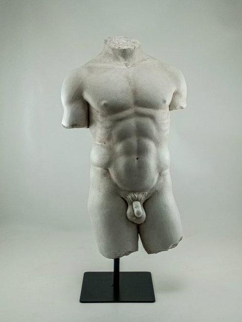 Beeldje, Torso greco - 36 cm - Scagliola en marmerstof -, Antiek en Kunst, Curiosa en Brocante