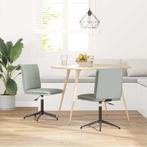 vidaXL Eetkamerstoelen 2 st fluweel lichtgrijs, Huis en Inrichting, Stoelen, Verzenden, Nieuw, Grijs
