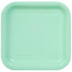 Borden Vierkant Mintgroen 23cm 14st, Verzenden, Nieuw