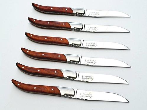 Laguiole - 6x Luxury Steak Knives - Rose Wood - style de -, Antiek en Kunst, Antiek | Keukenbenodigdheden