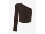Veiling - MostWanted | Glitter One Sleeve Top bruin | Maat S, Kleding | Dames, Tops, Nieuw