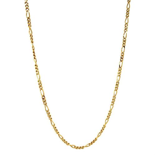 Gouden figaro collier 52 cm 14 karaat, Sieraden, Tassen en Uiterlijk, Kettingen, Goud, Zo goed als nieuw, Goud, Verzenden