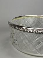 Kom - .800 zilver - Glazen tafeldecoratie, Antiek en Kunst