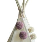 Decoratieve pompom tipi tent topper – Lila | Voor een spe., Ophalen of Verzenden, Nieuw