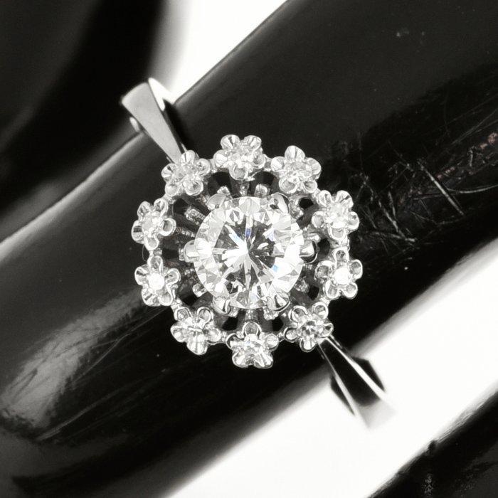 Cocktailring - 18 karaat Witgoud Diamant (Natuurlijk) -, Sieraden, Tassen en Uiterlijk, Antieke sieraden