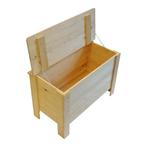 Grote houten kist met klep deksel, 80cm breed, inhoud 100L, Huis en Inrichting, Woonaccessoires | Kisten, 50 tot 75 cm, Nieuw