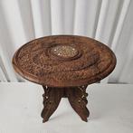 Bijzettafel - Hout - Houtsnijwerk met inleg