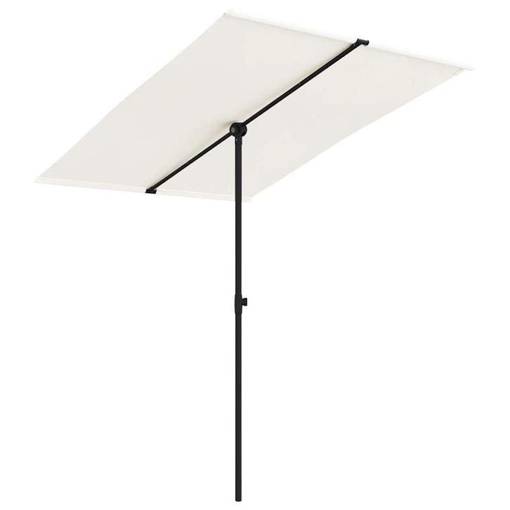 Parasol zandwit: Verstelbaar! Tweedekansje - OP=OP, Tuin en Terras, Parasols, 1 tot 2 meter, Verstelbaar, Nieuw, Stokparasol, Ophalen of Verzenden