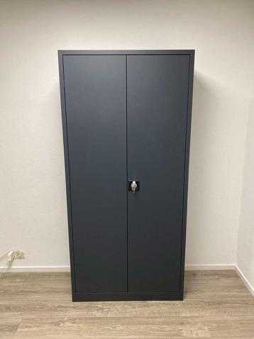 6x Hoge stalen draaideurkast opbergkast 195x92 antraciet beschikbaar voor biedingen