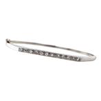 Witgouden bangle met diamant 14 karaat, Sieraden, Tassen en Uiterlijk, Armbanden, Verzenden, Zo goed als nieuw, Wit, Goud