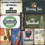 Metalen wandborden reclameborden cafe bar decoratie mancave, Ophalen of Verzenden, Nieuw
