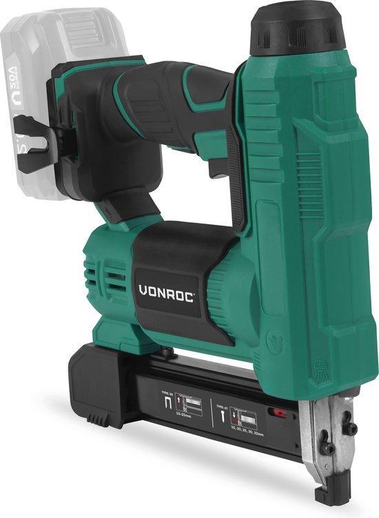 2dekans | VONROC accu tacker – VPower 20V – Incl. 1000, Doe-het-zelf en Verbouw, Gereedschap | Overige machines, Zo goed als nieuw