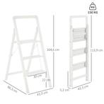 TRUUSK Opvouwbare Trapladder 3 Treden - Anti-slip - Lichtgew, Verzenden, Nieuw