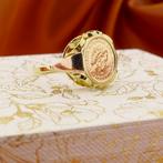 Gouden ring met penning | Koningin Juliana (penningsmunt), 18 tot 19, Gebruikt, Overige kleuren, Ophalen of Verzenden