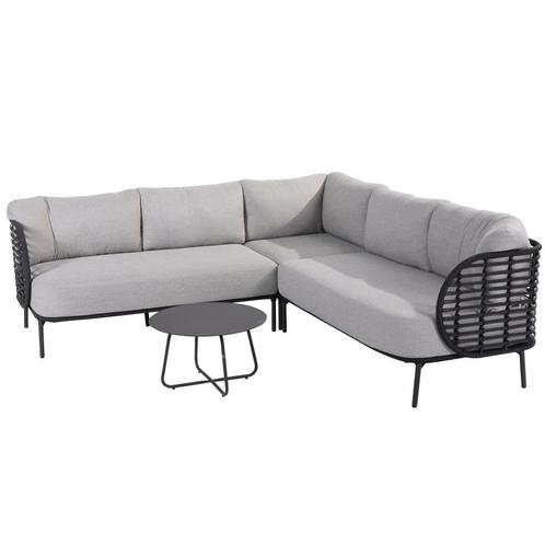 Fabrice hoek loungeset 4 delig antraciet rope 4 Seasons, Tuin en Terras, Tuinsets en Loungesets, Nieuw, Ophalen of Verzenden