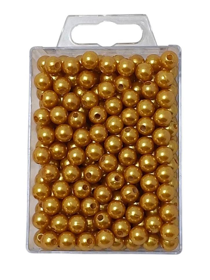 Parels rijgparels 09 Goud 8 mm, Huis en Inrichting, Woonaccessoires | Kunstplanten en Kunstbloemen, Nieuw, Ophalen of Verzenden