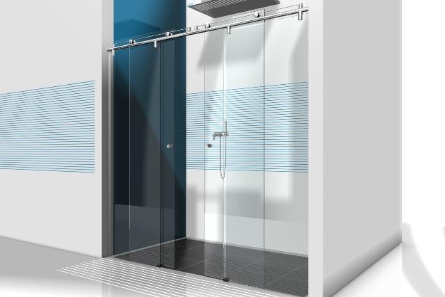 Hard glazen douche schuifdeur, Doe-het-zelf en Verbouw, Glas en Ramen, Nieuw, Ophalen of Verzenden