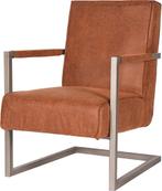 Trend Living Quin Fauteuil - Bruin - Microfiber - Vintage, Verzenden, Nieuw