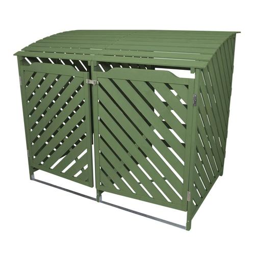 Containerberging - Dubbel - Groen - Hout - 2 x 240L, Doe-het-zelf en Verbouw, Containers, Verzenden