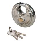 Silverline Rond roestvrijstalen discus hangslot - Ø 70 mm.., Ophalen of Verzenden, Nieuw