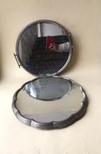 Dienblad (2) - Glas, Hout, Metaal - Deco, antiek en