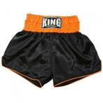 King Thai en Kickboks broek – Zwart/Oranje, Nieuw