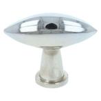 Knop ovaal puntig nikkel glans 54 x 20 mm, Ophalen of Verzenden, Nieuw
