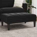 vidaXL Voetenbank 77x55x31 cm fluweel zwart, Verzenden, Nieuw