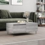 vidaXL Salontafel 90x50x36,5 cm bewerkt hout grijs sonoma, 50 tot 100 cm, Verzenden, Nieuw, 50 tot 100 cm