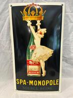 Emaille bord - emaille bord gebold Spa monopole - Emaille, Antiek en Kunst