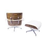EA670 style Lounge stoel met Hocker, Huis en Inrichting, Nieuw, Verzenden