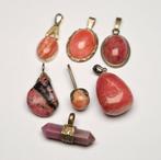 925 zilver - roze rodochrosiet en rhodoniet - Hanger - Lot 7