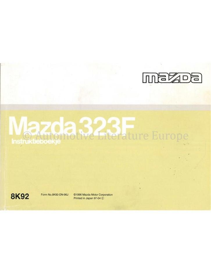 1997 MAZDA 323F INSTRUCTIEBOEKJE NEDERLANDS, Auto diversen, Handleidingen en Instructieboekjes