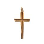 Gouden hanger van het kruis (religieus, kettinghanger), Sieraden, Tassen en Uiterlijk, Bedels, Overige merken, Goud, Gebruikt