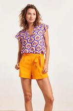 -30% Smashed Lemon  Smashed Lemon 24338 v-hals retro bedrukt, Kleding | Dames, Verzenden, Nieuw, Paars