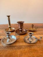 Taperstick (kleine blaker met een dunne pijp) (5) - Messing,, Antiek en Kunst