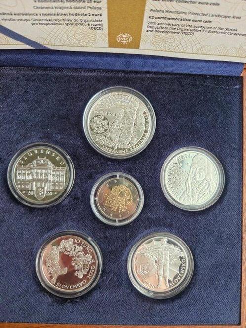 Slowakije. Proof Set 2020 OECD (incl. all silver coins), Postzegels en Munten, Munten | Europa | Euromunten