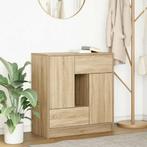 vidaXL Dressoir met lades deuren 70,5x34x74,5 cm sonoma, Verzenden, Nieuw, Overige houtsoorten