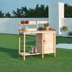 Tuinwerktafel Alessano oppottafel 110x107x46 cm naturel casa, Tuin en Terras, Verzenden, Nieuw