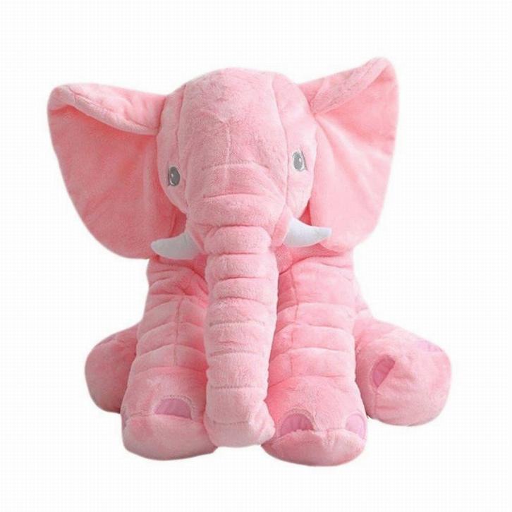 Grote knuffel olifant - pluche knuffel kussen - roze, Kinderen en Baby's, Speelgoed | Knuffels en Pluche, Nieuw, Ophalen of Verzenden