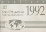 1992 Cadillac Seville & Eldorado Instructieboekje Nederlands, Verzenden