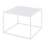 [en.casa] Salontafel Solund 60x60x45 cm staal wit mat, Nieuw, Verzenden