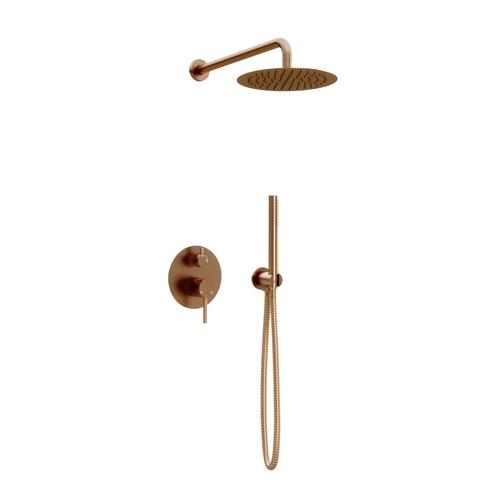 Inbouw regendouche met wandarm 30cm douchekop copper, Doe-het-zelf en Verbouw, Sanitair, Verzenden